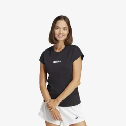 adidas Essentials Linear Cotton T-Shirt Damen T-Shirt-Damen T-Shirts