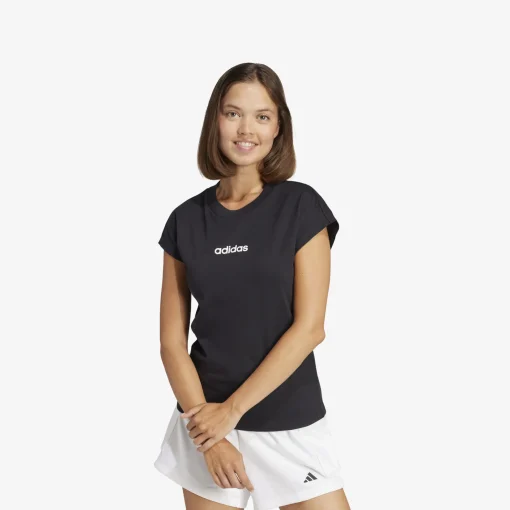 adidas Essentials Linear Cotton T-Shirt Damen T-Shirt-Damen T-Shirts