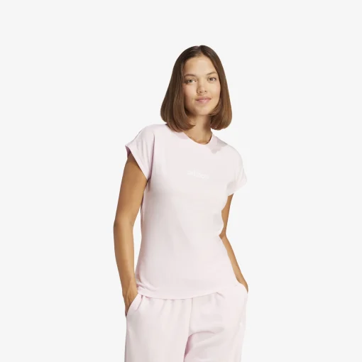 adidas Essentials Linear Cotton T-Shirt Damen T-Shirt-Damen T-Shirts
