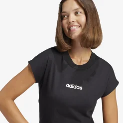 adidas Essentials Linear Cotton T-Shirt Damen T-Shirt-Damen T-Shirts