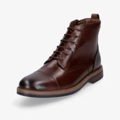 Clarks ​ Aldwin Cap Mid Tan Lea Herren Schnürer-Herren Business Schuhe | Halbschuhe