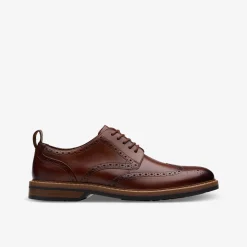 Clarks ​ Aldwin Limit Mid Tan Lea Herren Schnürer-Herren Business Schuhe