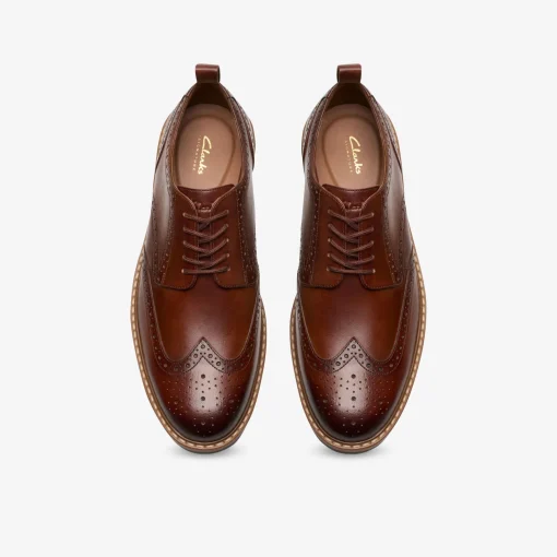 Clarks ​ Aldwin Limit Mid Tan Lea Herren Schnürer-Herren Business Schuhe