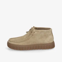 Clarks ​ Torhill Hi Dark Sand Suede Kinder Halbschuh-Herren Halbschuhe