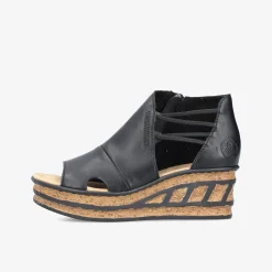 rieker Damen Keilsandalen-Damen Sandalen