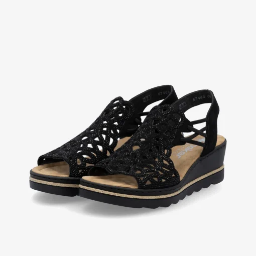 rieker Damen Keilsandalen-Damen Sandalen