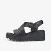 rieker Damen Plateausandalen-Damen Sandalen