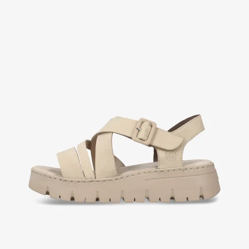 rieker Damen Plateausandalen-Damen Sandalen