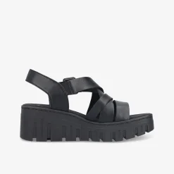 rieker Damen Plateausandalen-Damen Sandalen