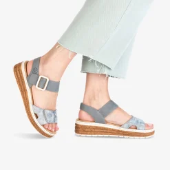 rieker Damen Plateausandalen-Damen Sandalen
