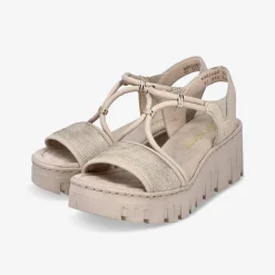 rieker Damen Plateausandalen-Damen Sandalen