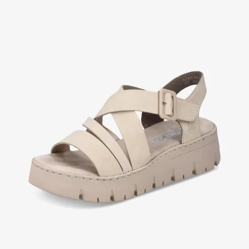 rieker Damen Plateausandalen-Damen Sandalen