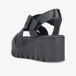 rieker Damen Plateausandalen-Damen Sandalen