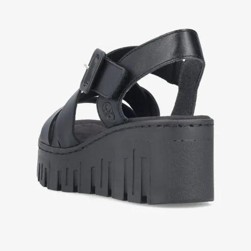 rieker Damen Plateausandalen-Damen Sandalen