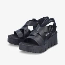 rieker Damen Plateausandalen-Damen Sandalen
