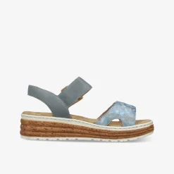 rieker Damen Plateausandalen-Damen Sandalen