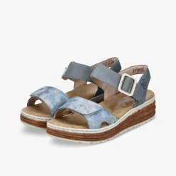 rieker Damen Plateausandalen-Damen Sandalen