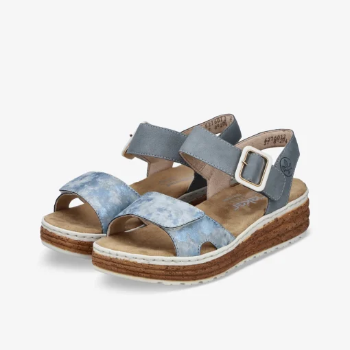 rieker Damen Plateausandalen-Damen Sandalen