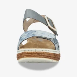rieker Damen Plateausandalen-Damen Sandalen