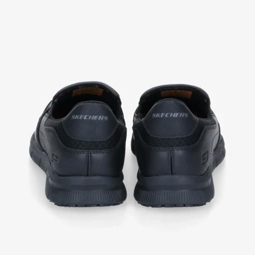 SKECHERS BLK PU WORK RELAXED FIT NAMPA-GROTON SR-Herren Halbschuhe