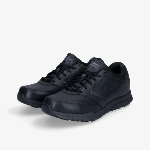 SKECHERS BLK PU WORK RELAXED FIT®: NAMPA SR-Herren Sneaker