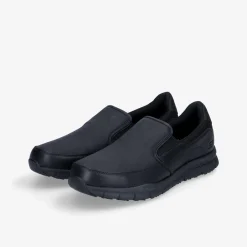 SKECHERS BLK PU WORK RELAXED FIT NAMPA-GROTON SR-Herren Halbschuhe