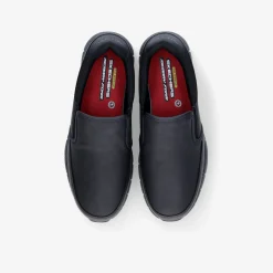 SKECHERS BLK PU WORK RELAXED FIT NAMPA-GROTON SR-Herren Halbschuhe
