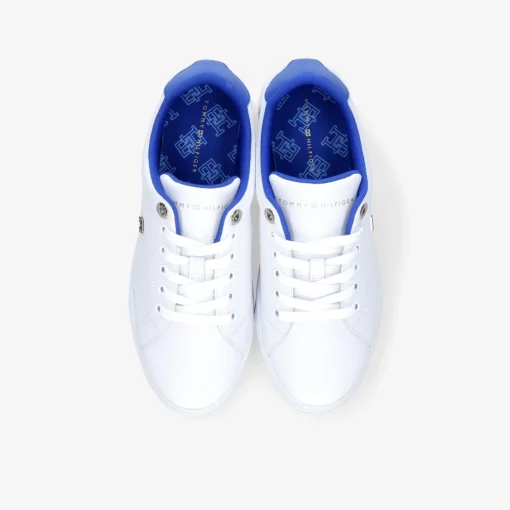 TOMMY HILFIGER ELEVATED ESSENTIAL COURT Damen Klassischer Schnürer-Damen Halbschuhe | Sneaker